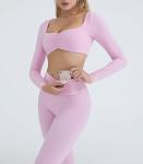 High Waisted Fitness Set with Padded Bra