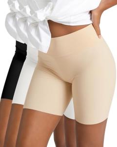 AugYew 3 Pack High Waisted Slip Shorts