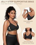 Vertvie Wireless Push Up Bras for Women Non Wired Seamless Full Coverage Bra Soft Support Comfort Everyday Bra Regular and Plus Size (Black,XXL)