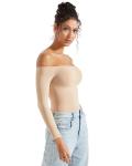 Off The Shoulder Long Sleeve Bodysuit Top