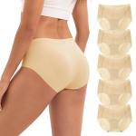Innersy Women's Seamless No Show Hipster Panties 5-Pack
