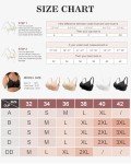 As Fairy Non Wired Bras for Women Lift Push Up Seamless Wireless Bra with Soft Support Lace V Neck Bralette Mesh Bras Everyday Bra (Nude,XXL)