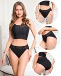 Cotton Lace High Cut Bikini Panties for Women