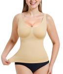 Beige Seamless Tummy Control Shapewear Tank Top