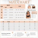 Vancavoo Seamless Wireless Push Up Bra for Women Non Wired Women's Bras Adjustable Soft V Neck Brassiere with Bra Extender,Light Black,L