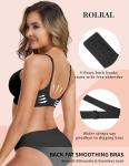 Wireless Deep V Push-Up Bra for Women - Black