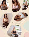 Vertvie Wireless Push Up Bras for Women Non Wired Seamless Full Coverage Bra Soft Support Comfort Everyday Bra Regular and Plus Size (Black,XXL)