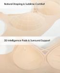 Wireless Full Coverage V Mesh Bra - Nude 42D