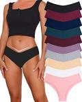 10 Pack Women's Sexy Cotton V-Waist Panties
