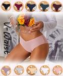 10 Pack Women's Sexy Cotton V-Waist Panties