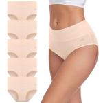 Coskefy Seamless High Waisted Cotton Briefs - 5 Pack
