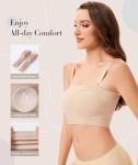 Wireless Strapless Bandeau Bra with Silicone Grip
