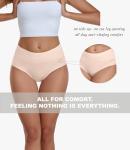 Coskefy Seamless High Waisted Cotton Briefs - 5 Pack