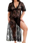Plus Size Floral Lace Robe for Women