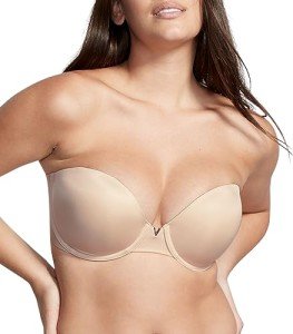 Victoria's Secret Sexy Illusions Uplift Strapless Push Up Bra, Bras for Women, Marzipan, 36B