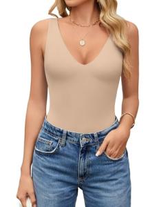 Avidlove Sleeveless Plunge Bodysuit - Nude