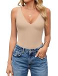 Avidlove Sleeveless Plunge Bodysuit - Nude