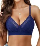 Avidlove Navy Lace Wireless Racerback Bralette