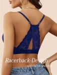 Avidlove Navy Lace Wireless Racerback Bralette