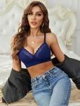 Avidlove Navy Lace Wireless Racerback Bralette
