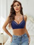 Avidlove Navy Lace Wireless Racerback Bralette