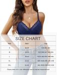 Avidlove Navy Lace Wireless Racerback Bralette