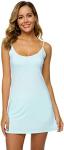 Aqua Bamboo Slip Nightgown with Spaghetti Straps