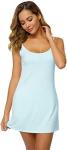 Aqua Bamboo Slip Nightgown with Spaghetti Straps