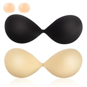 Sticky Push Up Bra 2 Pack with Nipple Covers
