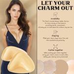 Beige Sticky Push-Up Bra Pads, 15PCS Set
