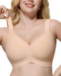 Horisun Wireless Seamless Push-Up Bra - Nude X-Large