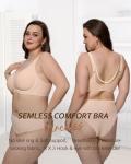 Horisun Wireless Seamless Push-Up Bra - Nude X-Large