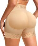 Butt Lifting Lace Boyshorts with Padded Cups