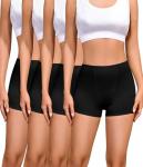 Nexgenz Women’s Cotton Boyshorts - 4 Pack Black