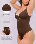 SHAPELLX Women's Tummy Control Thong Bodysuit