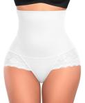 High Waist Tummy Control Shapewear Briefs, White