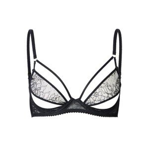 Cute and Spicy Faye Sexy Lace Bra - Black Lace Bra, Designer Unlined Underwire, Romantic Balconette Bras for Women (US, Cup Band, D, 36, Black)