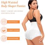 High Waist Tummy Control Shapewear Briefs, White