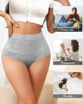 High Waisted Cotton Shaping Panties for Women