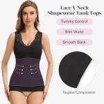 Lace V Neck Tummy Control Shapewear Camisole