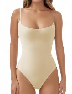 Sexy Spaghetti Strap Backless Thong Bodysuit