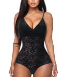 BRABIC Backless Lace Bodysuit with Tummy Control