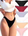 6 Pack Cute Cotton Bikini Panties for Women