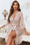 Avidlove 3 Piece Lace Lingerie Set with Robe