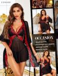 LUSLOVE Women's 3 Piece Lace Lingerie Set
