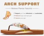 Women’s Comfortable Arch Support Flip Flops - Beige