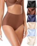 QOVOQ Seamless High Waisted Underwear 6 Pack