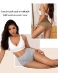 IROCUE High Waisted Cotton Tummy Control Briefs 5 Pack