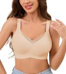 POSESHE Deep V Neck Wireless Mesh Bralette