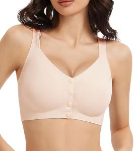 Gailife Wireless V Neck Full Coverage Bra 3XL